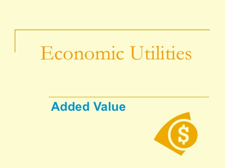 economic utilities economic utility