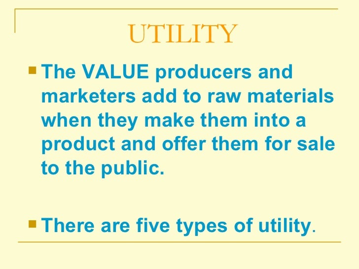 economic utilities economic utility