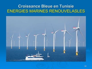 Croissance Bleue en Tunisie
ENERGIES MARINES RENOUVELASLES
34
 