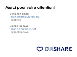 Merci pour votre attention!
Benjamin Tincq
benjamin@ouishare.net
@btincq
Diana Filippova
diana@ouishare.net
@dnafilippova
 