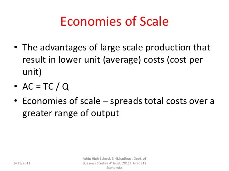 economics unit 3 economies of