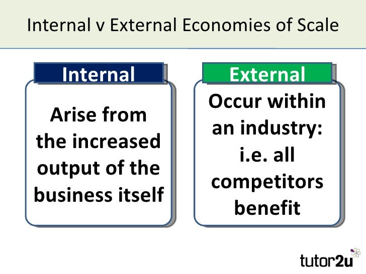 internal and external economies and diseconomies of scale