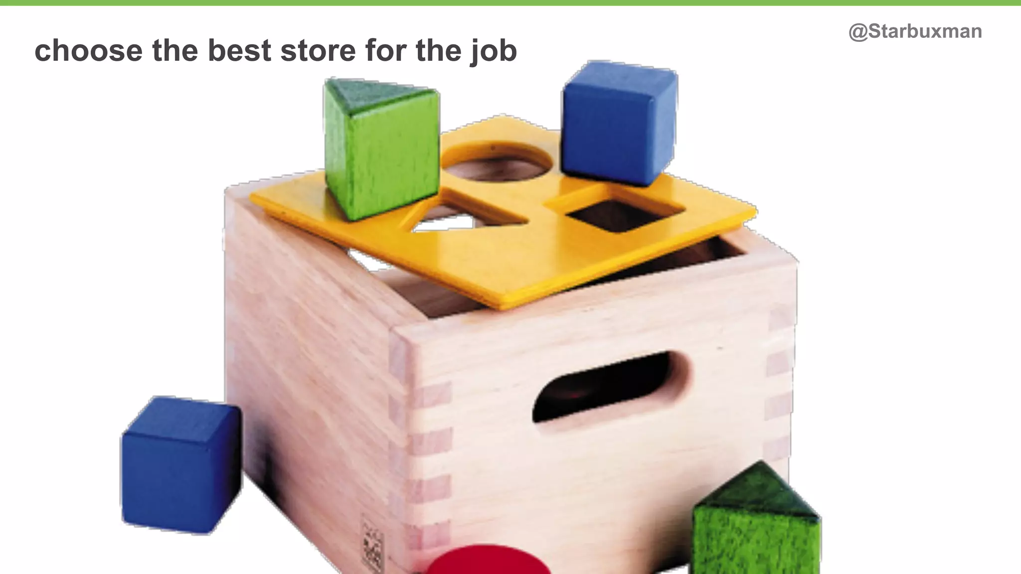 choose the best store for the job @Starbuxman 
 