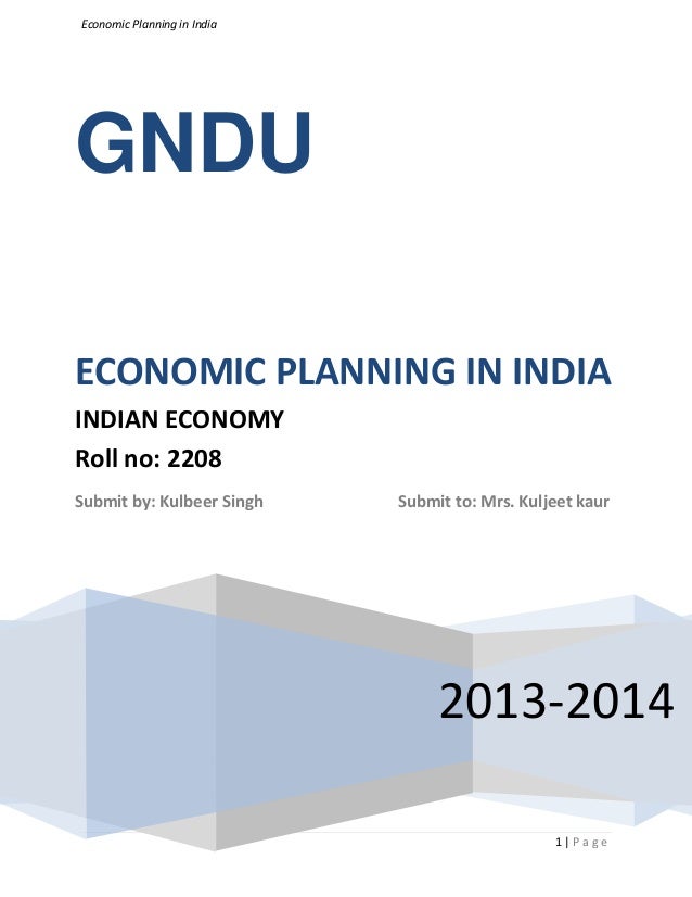 Economic planning in India