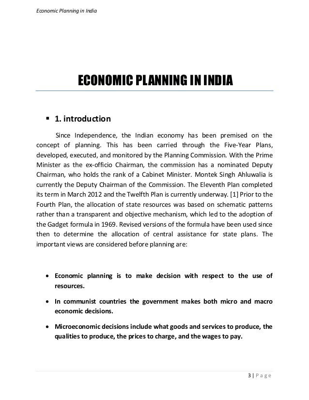Economic planning in India