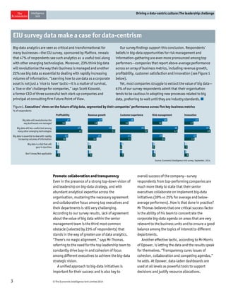 © The Economist Intelligence Unit Limited 20143
Driving a data-centric culture: The leadership challenge
Big-data analytic...