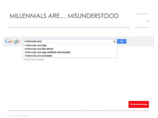MILLENNIALS ARE… MISUNDERSTOOD
Source: Bloom Worldwide
4
 