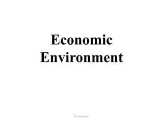 Economic
Environment
Dr. Ankit Jain
 