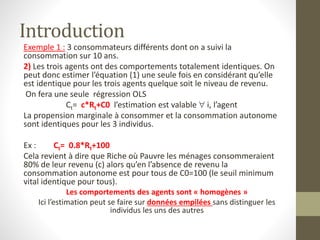 Economtrie des donnes de panel (cours et exe) | PPTX