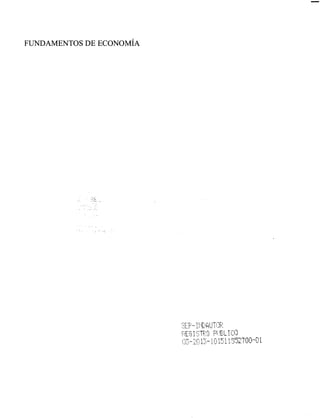 FUNDAMENTOS DE ECONOMIA
 