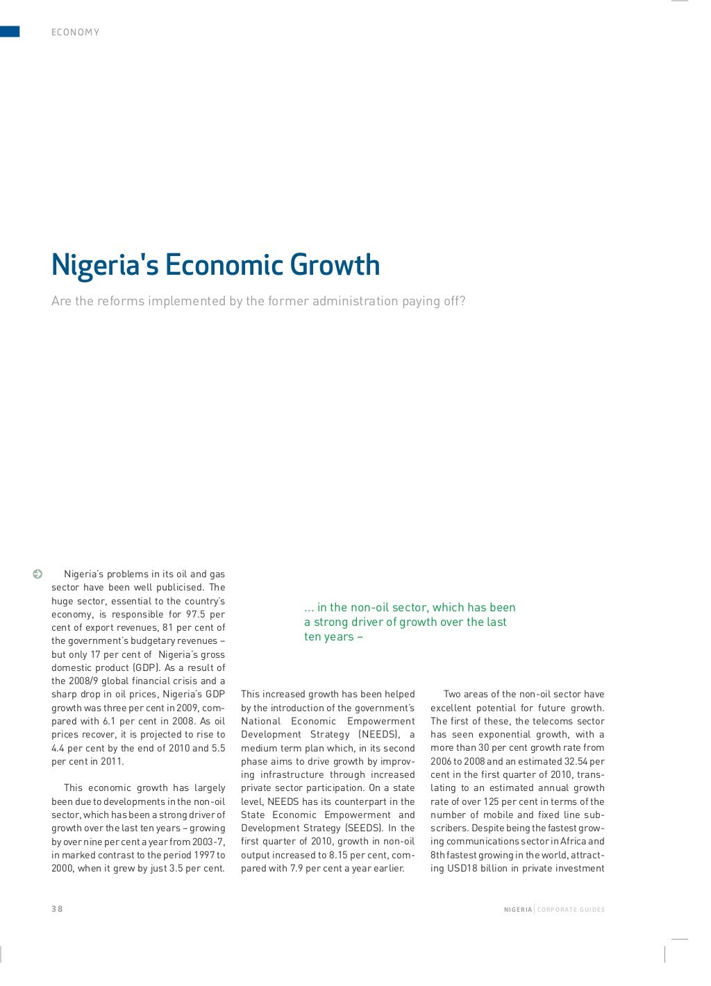 Economy overview nigeria