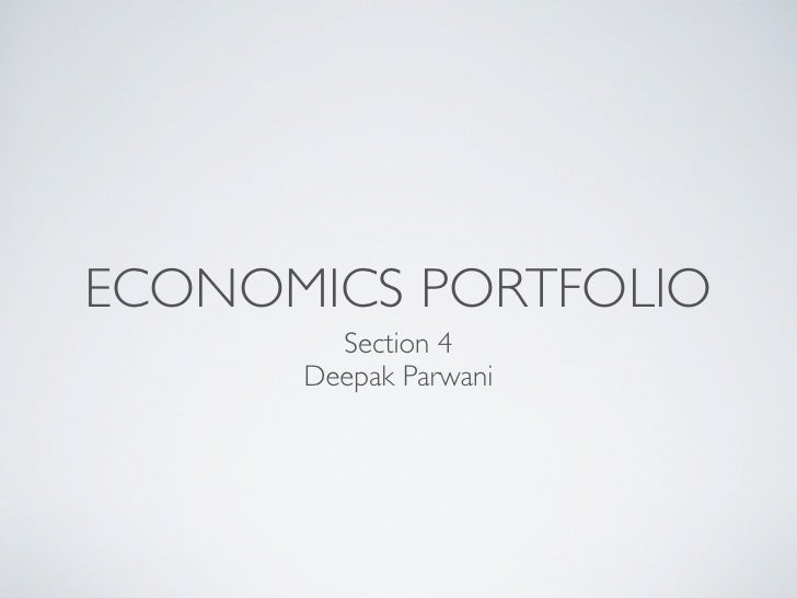 Economics Portfolio