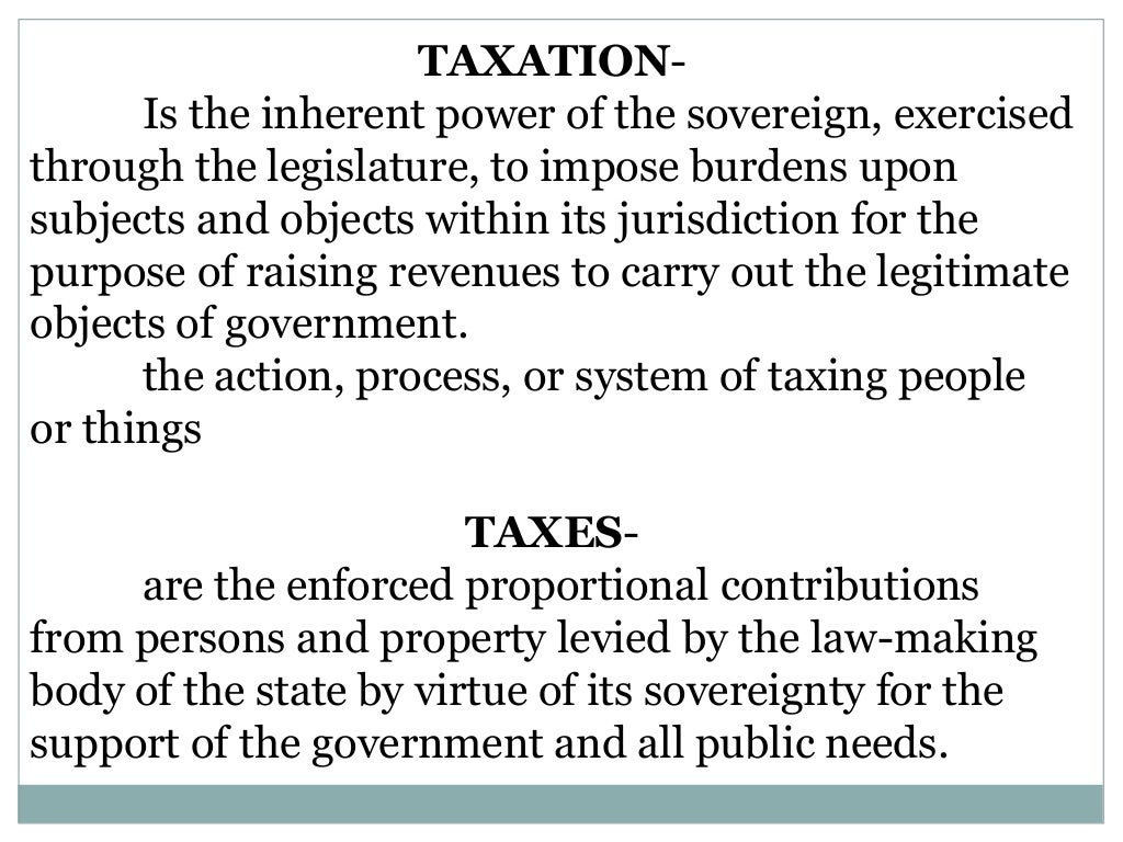 benefit principle of taxation definition economics