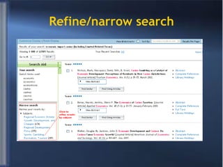 Refine/narrow search 