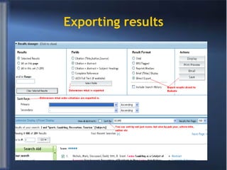 Exporting results 