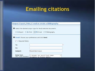 Emailing citations 