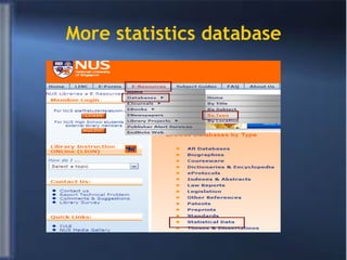 More statistics database 
