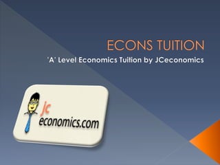 Specializes
in A-level
Economics
tuition.
 The tuition centre is registered
with the Ministry of Education
(MOE), Singapo...