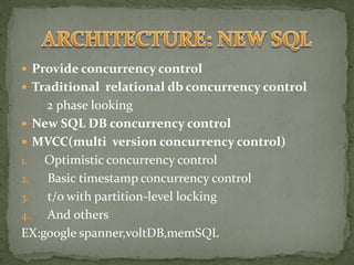 OVERVIEW OF NEW SQL,COMPARING SQL,NOSQL AND NEWSQL,B.Vinithamani,II-M ...