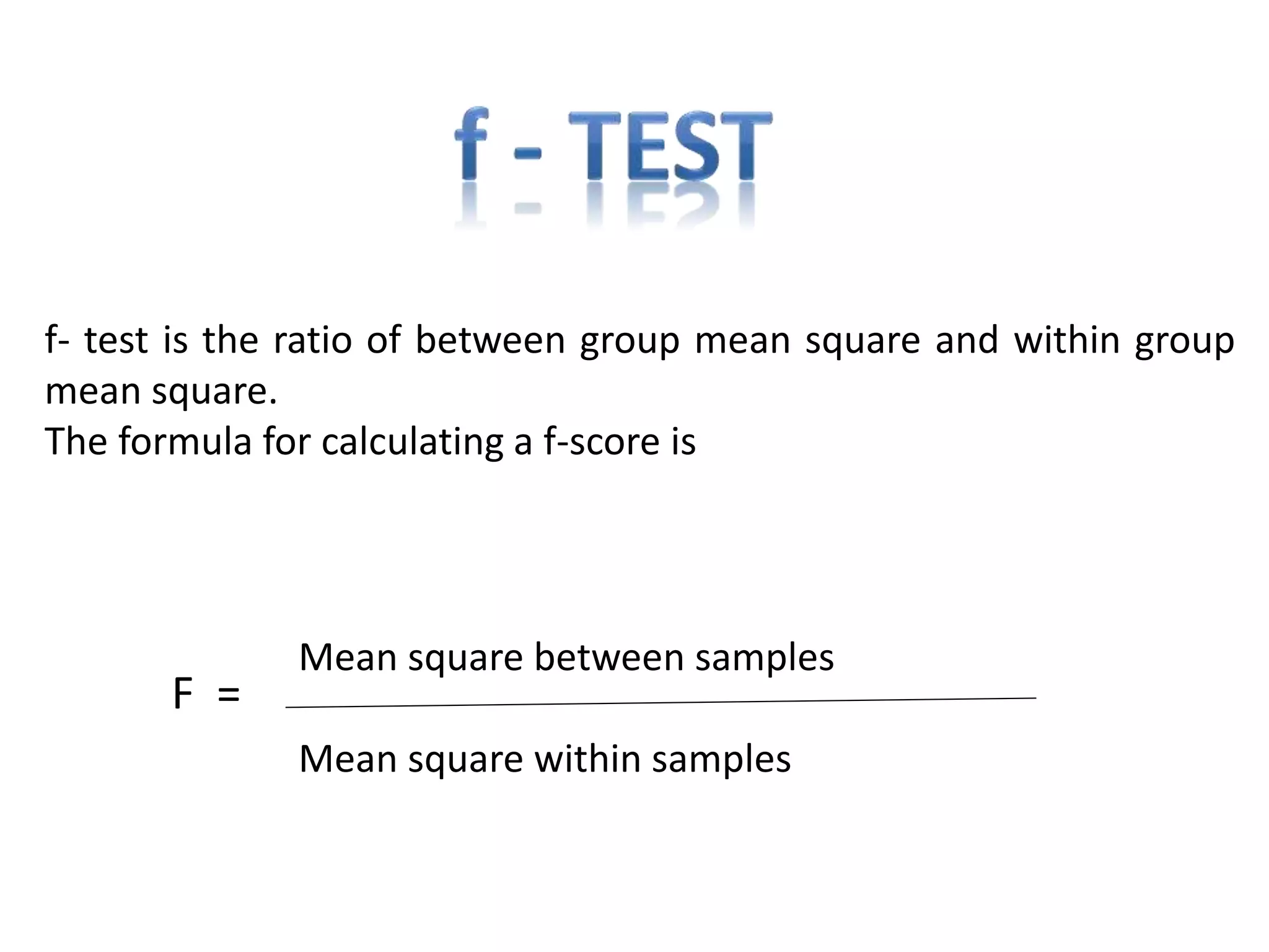 F Test Example f and t test | PPTX