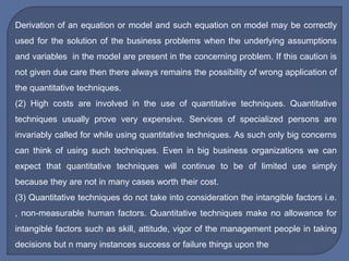 E content quantitative techniques | PPTX