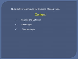 E content quantitative techniques | PPTX