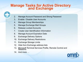 eControl - Simplified management for Active Directory, Exchange, SAP ...