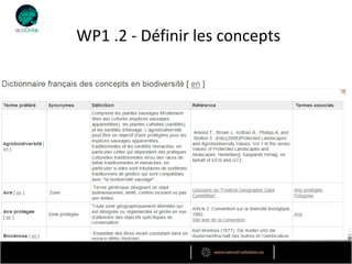 WP1 .2 - Définir les concepts
 