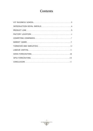 Report on Royal Enfield Motorcycles PDF