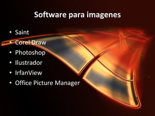 Software para imagenes Saint Corel Draw Photoshop Ilustrador IrfanView Office Picture Manager 
