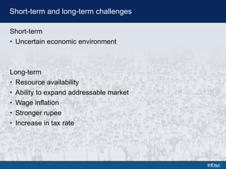 Short-term and long-term challenges <ul><li>Short-term </li></ul><ul><li>Uncertain economic environment </li></ul><ul><li>...