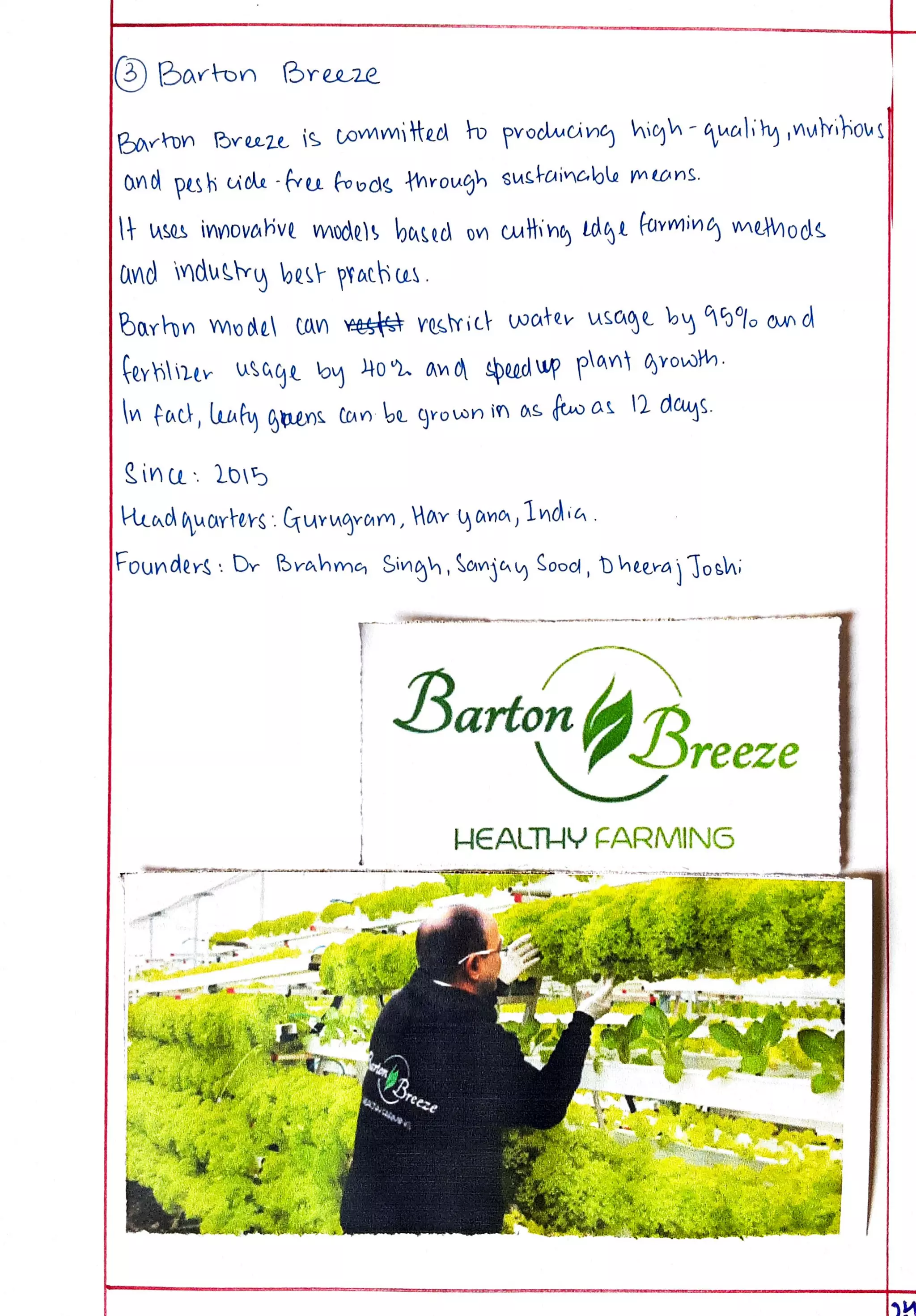 Eco Project class 12 on Vertical Farming.