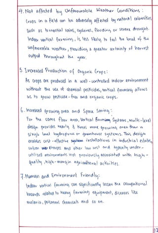Eco Project class 12 on Vertical Farming. | PDF
