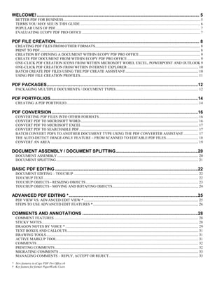 E copy pdf pro office 6 customer orientation guide | PDF
