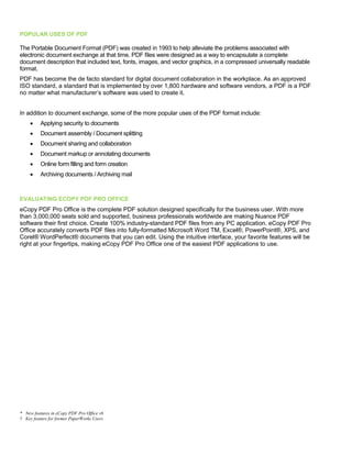 E copy pdf pro office 6 customer orientation guide | PDF
