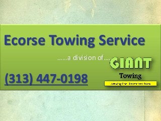 ……a division of….
Ecorse Towing Service
(313) 447-0198
 
