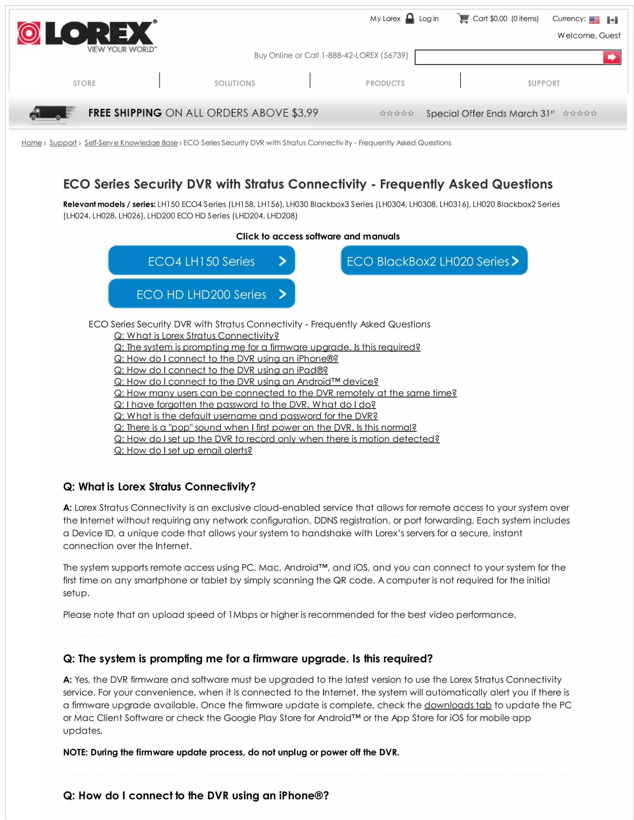 Eco series security dvr with stratus connectivity frequently asked ...