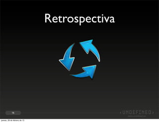 Retrospectiva




            16


jueves, 28 de febrero de 13
 