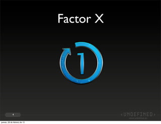 Factor X




             4


jueves, 28 de febrero de 13
 
