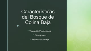 Ecosistema de la Selva Tropical Bosque de Colina Baja | PPTX