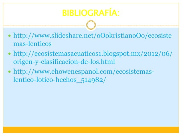 Ecosistema léntico PPT