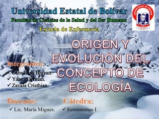  Lic. María Migues.  Ecosistemas I
 