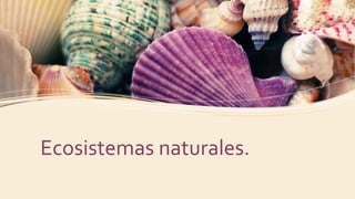 Ecosistemas naturales.
 