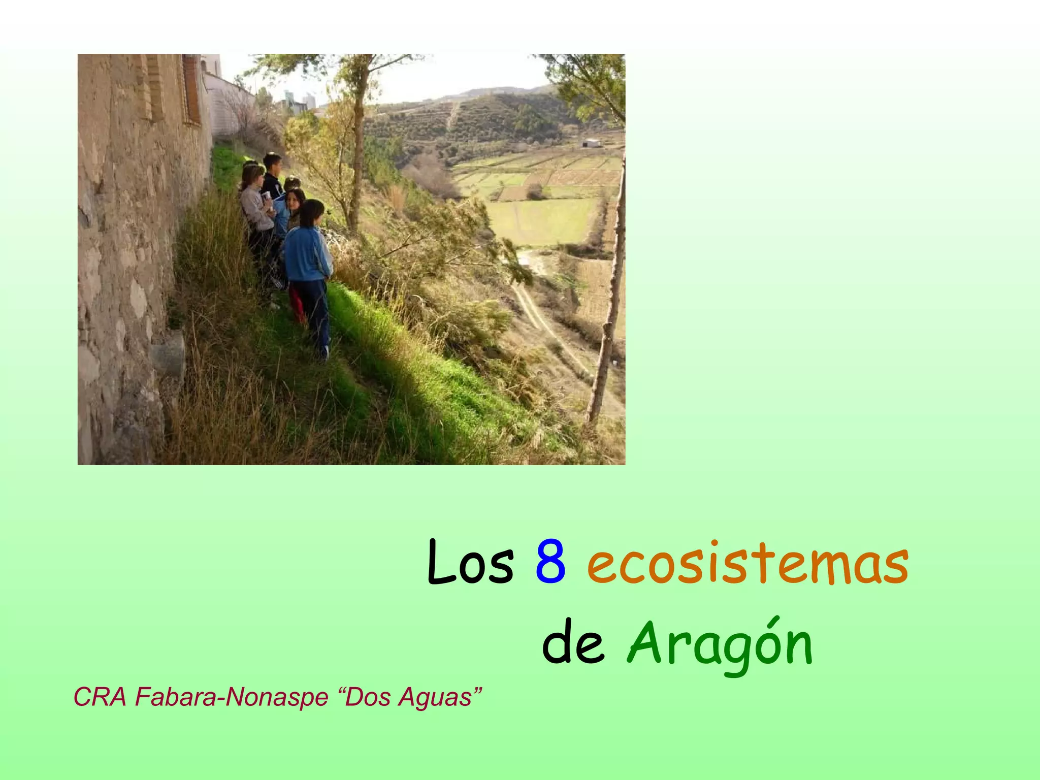 Los 8 ecosistemas de Aragón CRA Fabara-Nonaspe “Dos Aguas”