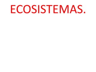 ECOSISTEMAS.
 