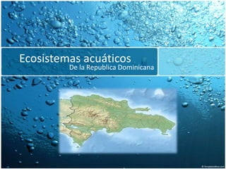 Ecosistemas acuáticos
De la Republica Dominicana
 