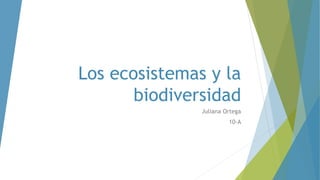 Los ecosistemas y la
biodiversidad
Juliana Ortega
10-A
 