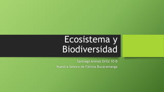 Ecosistema y
Biodiversidad
Santiago Arenas Ortiz 10-B
Nuestra Señora de Fátima Bucaramanga
 