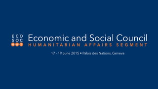 ECOSOC HAS: 17 - 19 Jun 2015