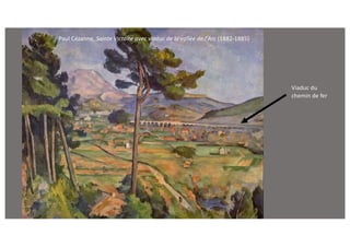 Paul Cézanne, Sainte Victoire avec viaduc de la vallée de l'Arc (1882-1885)
Viaduc du
chemin de fer
 